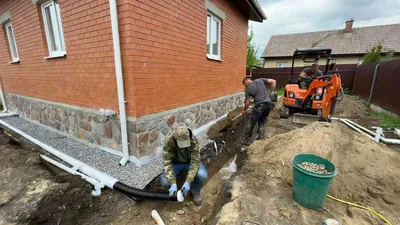 Дренаж вокруг дома под ключ в Ставрополе