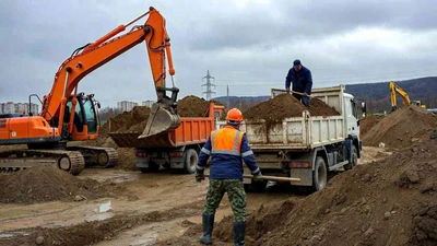 Вывоз грунта с участка в Ставрополе - заказать услугу от 1200 руб/час