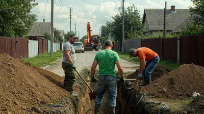 Копка траншей для водопровода в Ставрополе недорого под ключ
