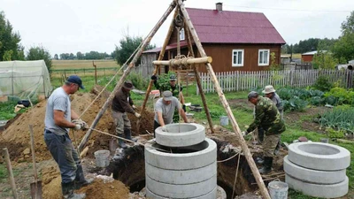 Обустройство колодца на даче в Ставрополе с разнорабочими