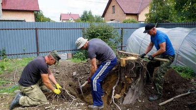 Корчевка пней на участке в Ставрополе недорого с рабочими